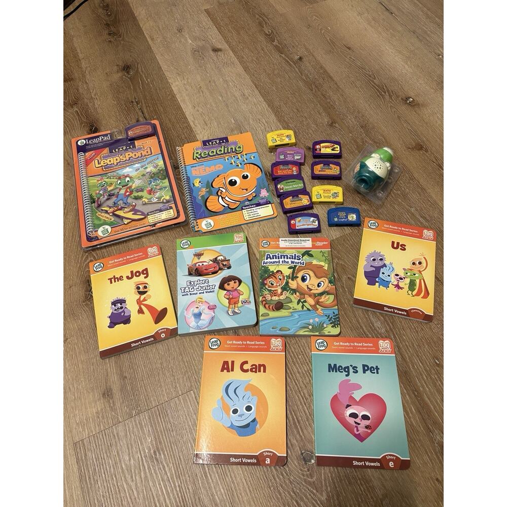 Lot 18 Leappad Leap Frog Junior Board Books Short Vowels a e o Untested Reader